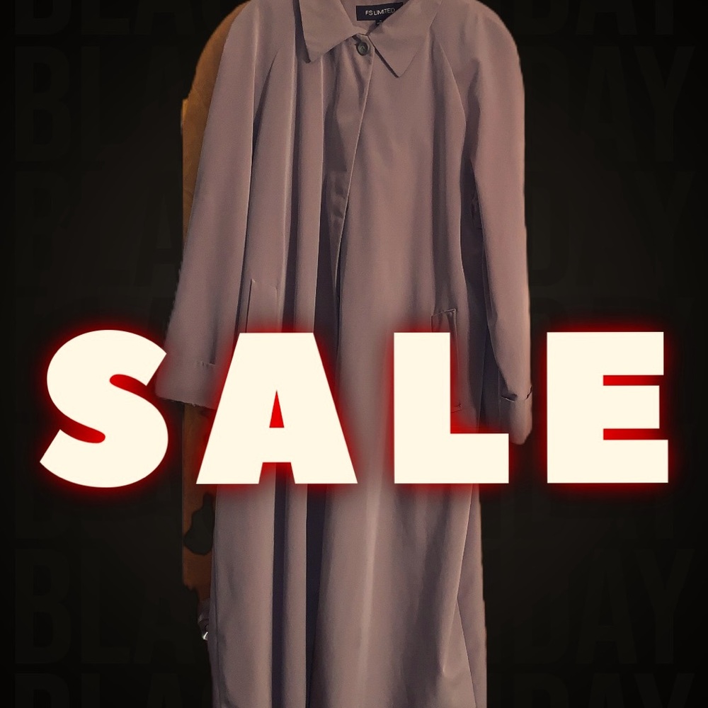 Limited Size XL Beige Long Trench Coat Plus Size